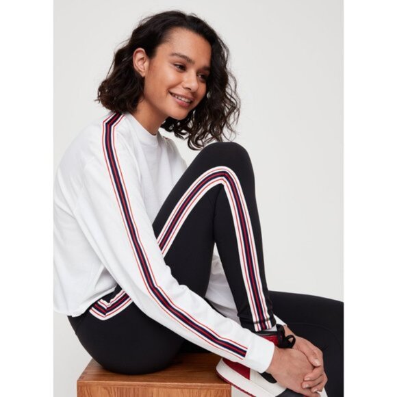 Aritzia TNA Athletic Stripe High Rise Workout Leggings - Picture 3 of 7